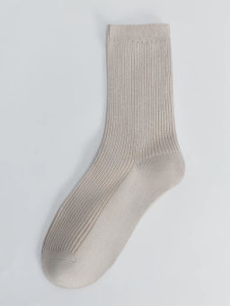 Базовые носки в рубчик средней длины / Zarina