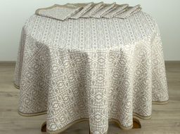 Комплект столовый 25С9-ШР/уп.кор. D158 + 6 салф. 40*40 "Златовласка" цв. 133 рис. 669