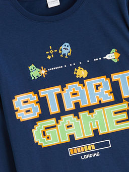 Bisiklet Yaka Erkek ?ocuk Pijama ?st