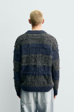 STRIPED JACQUARD KNIT POLO SHIRT - Zara фото 11