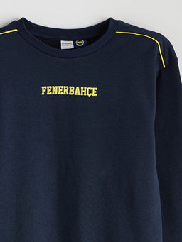 Bisiklet Yaka Fenerbah?e Bask?l? Erkek ?ocuk Sweatshirt