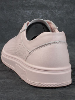05-PDXL143-3 PINK Кроссовки женские (натуральная кожа)