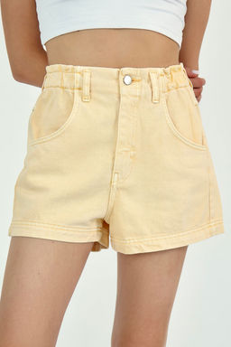 Sar? Beli Lastikli Mini Denim Sort TWOAW26SR00046 - Trendyolmilla фото 3