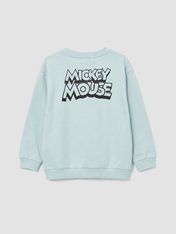 Erkek Bebek Mickey Mouse Bask?l? Sweatshirt
