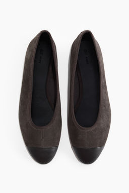 Suede ballet flats