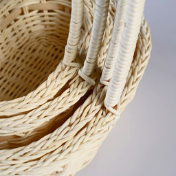 Корзина плетёная для хранения Natur, ротанг, бежевая, набор 4 шт.