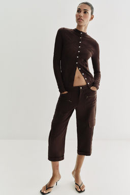 CHAQUETA PUNTO JACQUARD / Marr?n