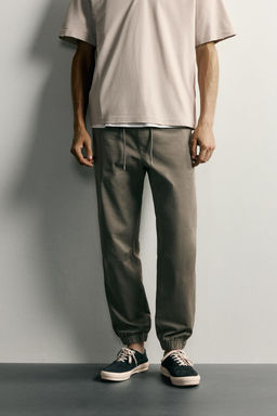 PANTAL?N CINTURA JOGGER SLIM FIT / Khaki - Zara фото 2