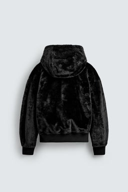 REVERSIBLE FAUX FUR BOMBER JACKET - Zara фото 28
