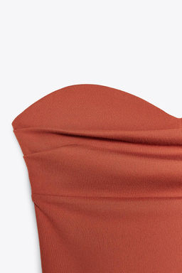 TEXTURED BANDEAU TOP - Zara фото 24