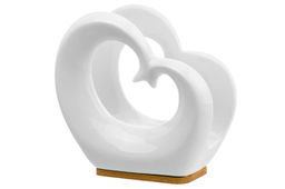 Салфетница 11*6*10,5 см "Сердце" на дерев. подставке