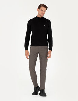 Kahverengi Slim Fit Kanvas Pantolon