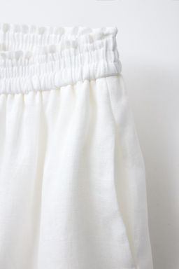100% LINEN RUFFLED BERMUDA SKORT - Zara фото 3