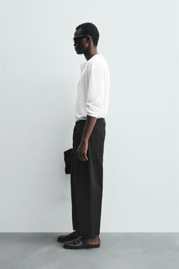TAPERED WIDE-LEG JEANS - Zara фото 4