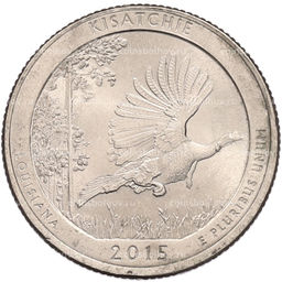 Монета 1/4 доллара (25 центов) 2015 года P США Национальные парки  №27 Национальный заповедник Китсачи