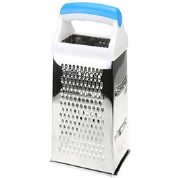 Терка из нержавеющей стали четырехгранная пластмассовая ручка 23см, основание 10х7,5см (Китай) - Домашняя мода фото 2