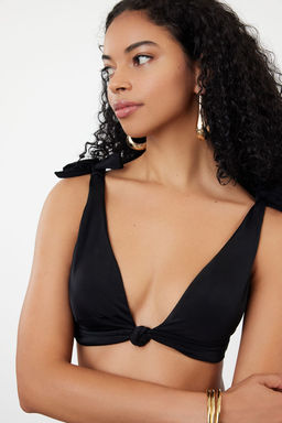 Siyah Bralet Dugumlu Bikini Ustu TBESS24BU00155 - Trendyolmilla фото 2