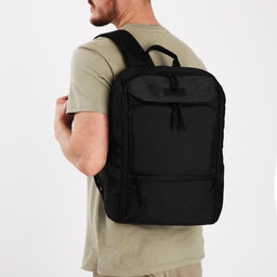 Рюкзак мужской на молнии, 5 наружных карманов, цвет серый/чёрный - Simaland фото 2