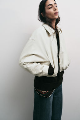FAUX LEATHER BOMBER JACKET - Zara фото 3
