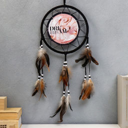 Ловец снов амулет «Белый мрамор - Dream every night», d=20 см