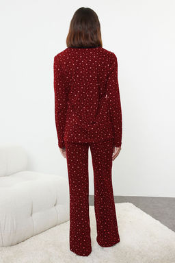 Trendyolmilla Lacivert %100 Pamuklu Galaksi Desenli Orme Pijama Tak?m? THMAW25PT00097  фото 14