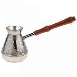 Турка медная 400мл "Гранат", д9см, h10,9см, s0,8мм, деревянная ручка (Россия)