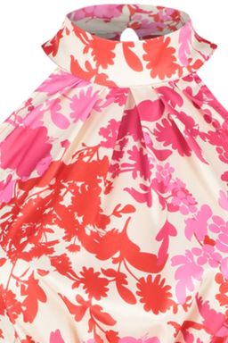 TRENDYOLMILLA Lacivert Desenli Halter Yaka A Kesim Saten Mini Dokuma Elbise TWOSS20EL2490  фото 7