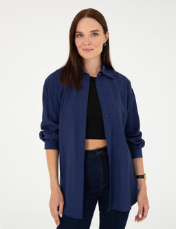Lacivert Oversize Uzun Kollu G_mlek - Pierre cardin фото 3