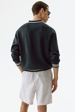 Pantal?n corto en mezcla de lino Relaxed Fit - H&m фото 8