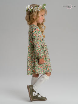 Платье Моана цветочки на хаки - Sovalina фото 30