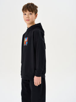 Худи облегченное Уголь с принтом 7+ - Bungly фото 6