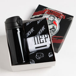 Набор подарочный KAFTAN Настоящему мужчине, носки 3 пары, размер 41-44 (27-29 см), термос