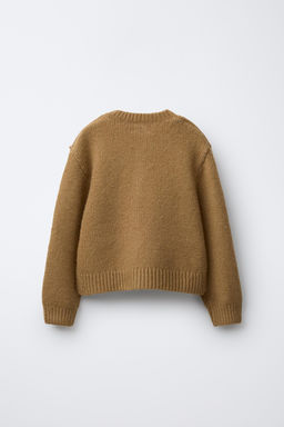 KNIT CARDIGAN WITH ORGANZA BOW - Zara фото 2