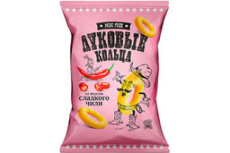 Цена за 5 шт.Mini Free, луковые кольца со вкусом сладкого чили, 45 г