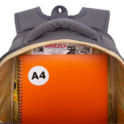 RAw-694-3 Рюкзак школьный с чехлом для мелочей - Grizzly фото 32