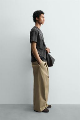 CAMISETA BOXY FIT LAVADA / Antracita oscuro - Zara фото 4