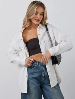 K10182 Джинсовая рубашка БЕЛЫЙ