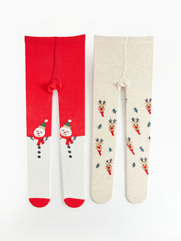 Y?lba?? Temal? Unisex Bebek K?lotlu ?orap 2li