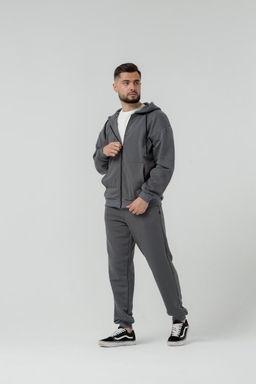 265ПМ Костюм мужской на молнии, графит (3хнитка петля) - Knitka wear фото 3