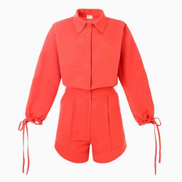 Костюм женский (блузка, шорты) MINAKU: Casual Collection, красный, размер 44