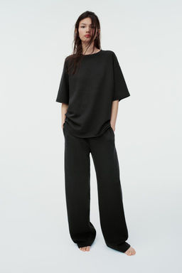 WASHED INTERLOCK TROUSERS - Zara фото 8