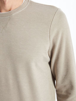 Bisiklet Yaka Uzun Kollu Erkek Sweatshirt