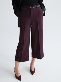 Beli Kemerli Standart Fit Kad?n Pantolon