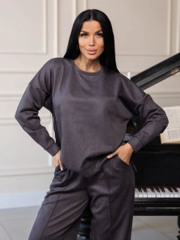 Костюм женский под замшу мод.2082 - Барболета фото 42