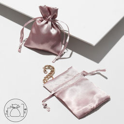 Цена за 50 шт. Мешочек подарочный атласный, 7x9см, цвет коричневый - Simaland фото 2