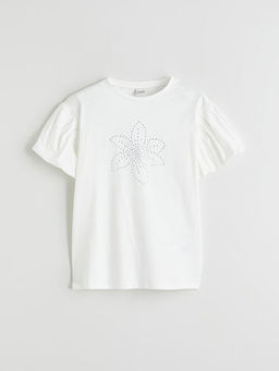 Bisiklet Yaka Ta?l? K?z ?ocuk Ti??rt