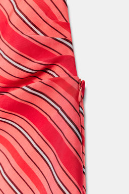 VESTIDO HALTER DRAPEADO RAYAS / Rojos - Zara фото 9