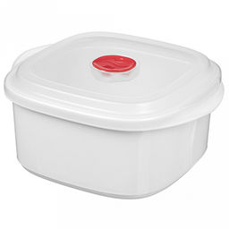 Контейнер для продуктов пластмассовый Bergamo 1,6л, 19,3х16,9х9,5см, с клапаном, полипропилен, белый, подходит для СВЧ (Россия)