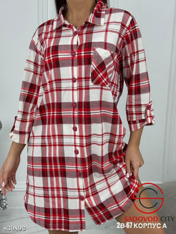 Рубашка женская в клетку