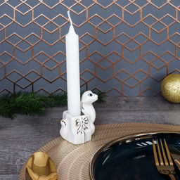 Цена за 1 шт. Подсвечник со свечкой Змейка Символ года 2025 / B5319 /уп 144/ АКЦИЯ - Галеонтрейд фото 3